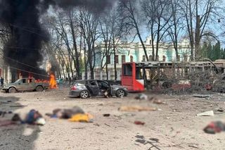 Rosyjski atak na miasto Sumy. Kilkadziesiąt ofiar