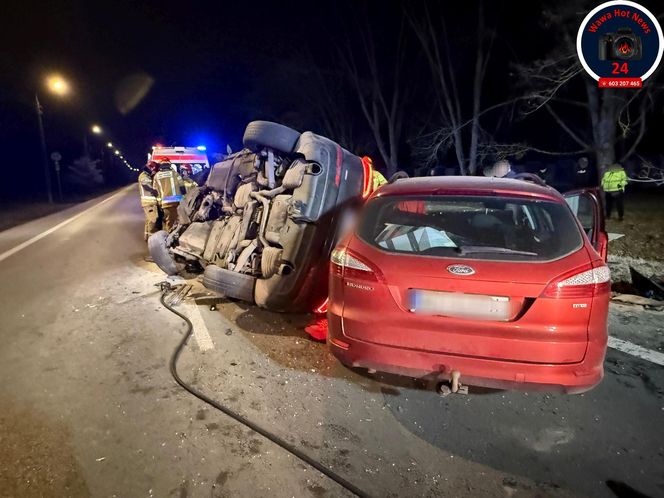  zderzenie z udziałem trzech samochodów