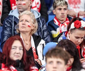 Kibice na meczu Polska -Nowa Zelandia na Stadionie Śląskim