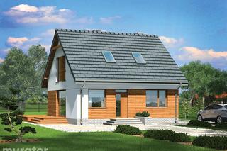 Projekt:  M236b Niezawodny - wariant II, autorka porjektu: arch. Ewa Dziewiątkowska 