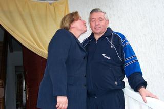 Andrzej Lepper z żoną