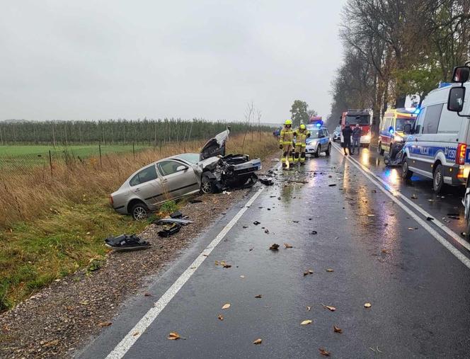 Wypadek na DK nr 63 spowodował duże utrudnienia w ruchu