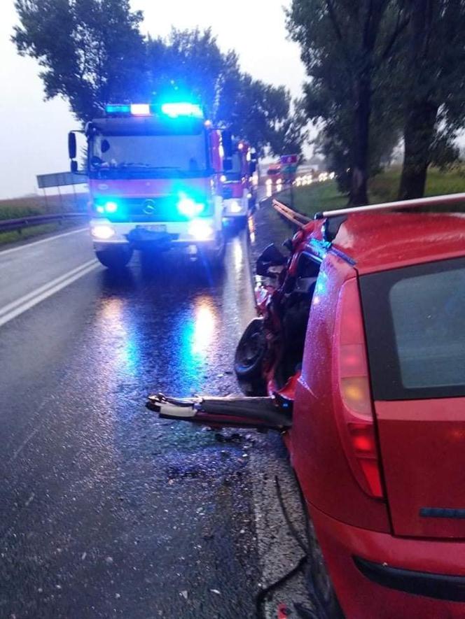 Groźny wypadek na drodze krajowej nr 8 pod Wrocławiem