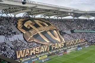 Dymy na meczu Legia - Lech