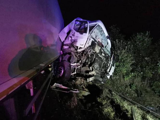 Wypadek na DK94 w Dąbrowie Górniczej. Ciężarówka zderzyła się z traktorem. Wyglądało to dramatycznie [ZDJĘCIA]