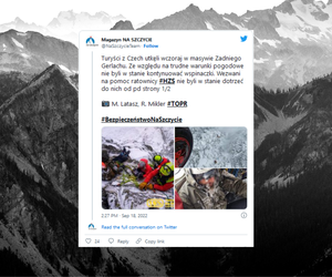 Ratownicy TOPR uratowali życie czeskich taterników z Gerlacha