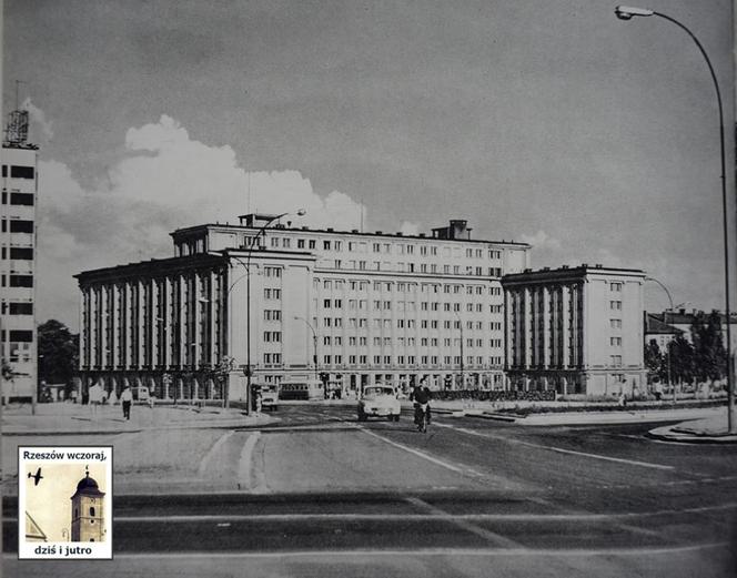 Fotografia z przełomu lat 60. i 70. Wtedy al. Lenina (dziś oczywiście al. J. Piłsudskiego) i rondo PKWN (obecnie R. Dmowskiego)