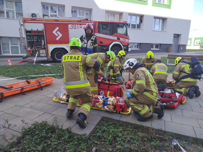 Powiatowe ćwiczenia strażackie w szpitalu wojewódzkim w Siedlcach