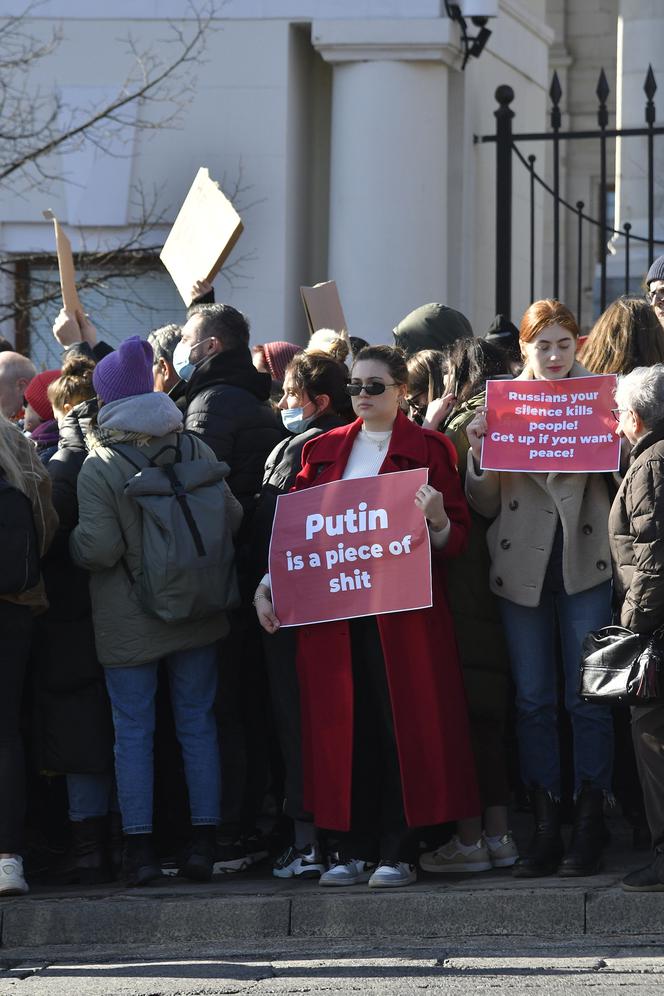 Protest pod Ambasadą Rosji