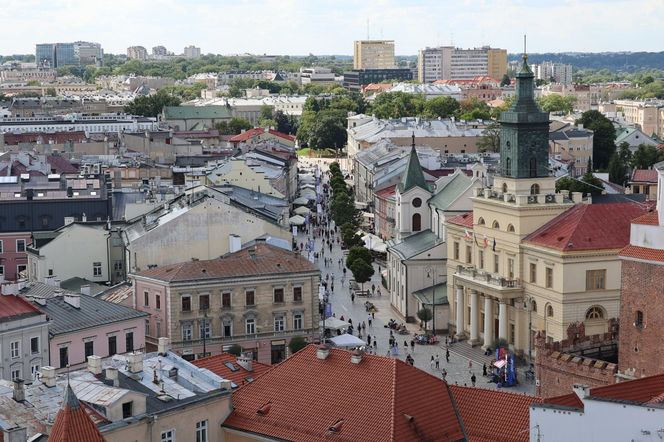 Panorama Lublina z najwyższego punktu widokowego w mieście - Wieży Trynitarskiej