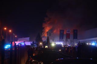 Pożar hali w Sosnowcu