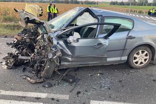 Tragiczny wypadek na DW 434 w pow. gostyńskim. Czołowe zderzenie dwóch samochodów