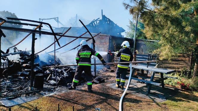 Duże straty po pożarze lakierni w Trzebinach koło Leszna