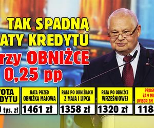 Tak spadną raty kredytu przy obniżce o 0,25 proc
