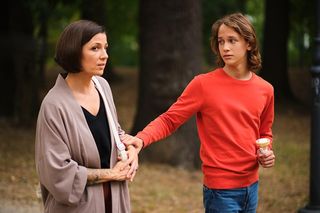 Pierwsza miłość, odcinek 4098. Kinga (Aleksandra Zienkiewicz), Maciek (Yan Polovnikov)