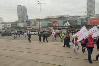 Protest górników w Warszawie