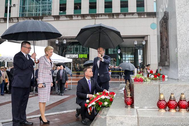 Andrzej Duda Agata Duda USA New York pomnik Katyń