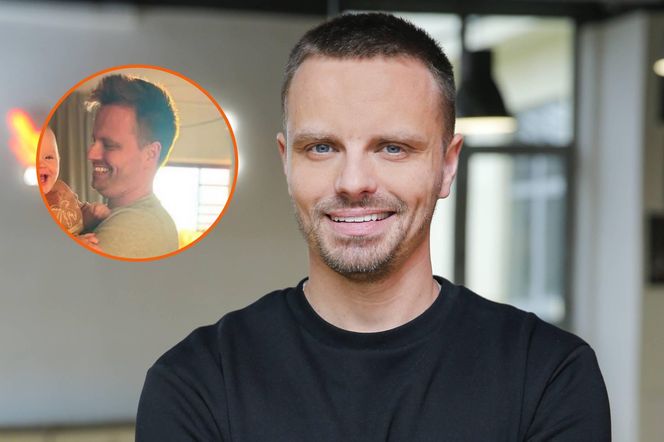 Marcin Hakiel pozuje z synem. Internauci wprost: "Podobny do mamy"