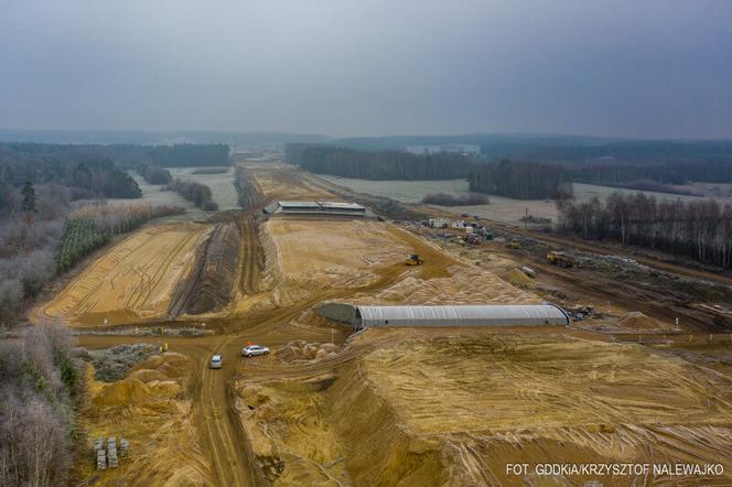 Budowa S7 na trasie Napierki - Płońsk. Zobacz postępy prac [GALERIA]