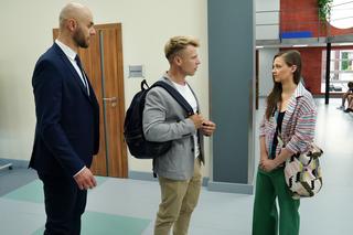 Barwy szczęścia, odc. 2736: Markowski (Piotr Chys), Patryk (Konrad Skolimowski), Gabrysia (Marta Juras)