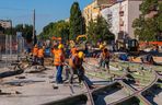 Tramwaj do Dworca Zachodniego w budowie