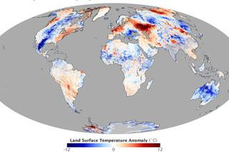 Anomalie temperatur na świecie