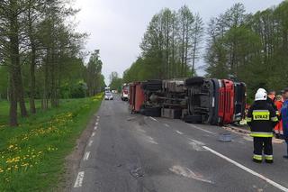 Wola Suchożebrska: kierowca zginął, przygnieciony przez śmieciarkę [FOTO]