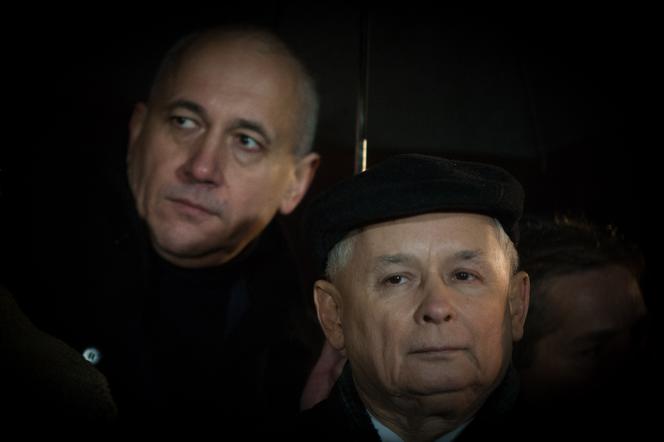 Marsz 13 grudnia 2013. Jarosław Kaczyński i Joachim Brudziński