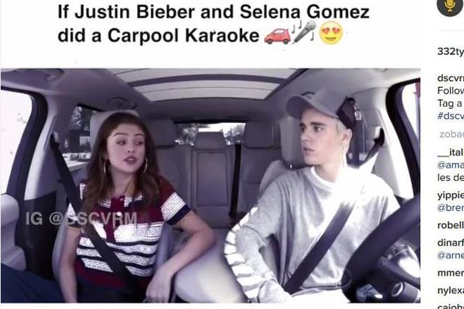 Selena Gomez i Justin Bieber w Carpool Karaoke