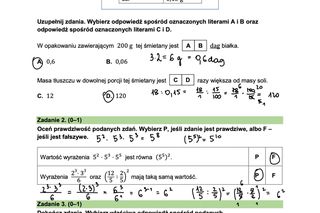 Odpowiedzi próbnego egzaminu ósmoklasisty 2024 z matematyki