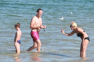 Joanna Racewicz na plaży