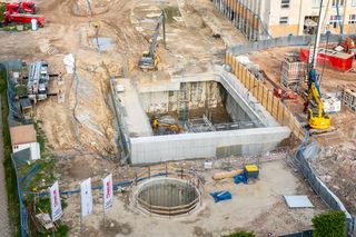 Budowa tunelu w centrum Łodzi, przy dworcu Łódź Fabryczna