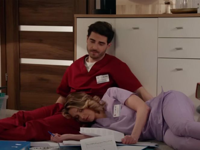 Pierwsza miłość. odcinek 4017: Kacper (Damian Kulec), Maja (Julia Kamińska)