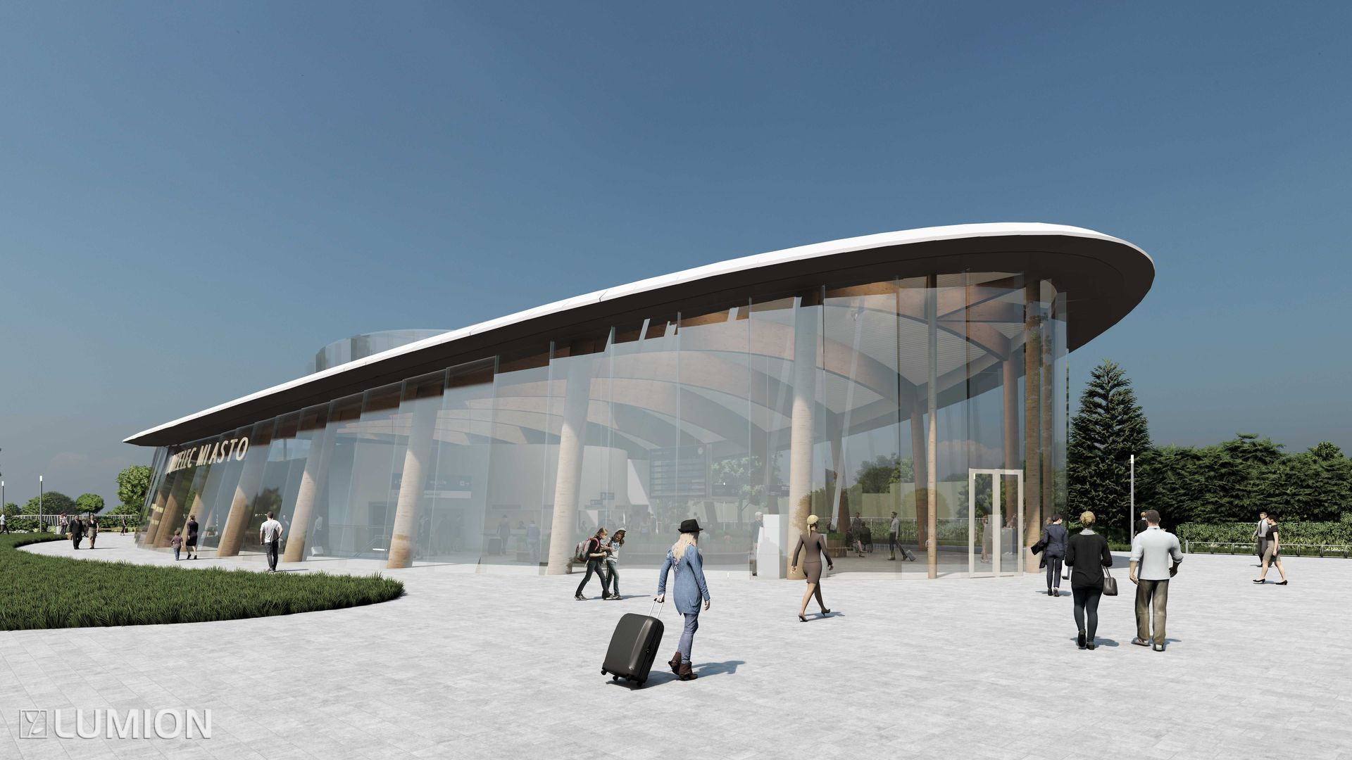 Koncepcja dworca kolejowego w Zgorzelcu. 