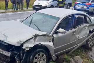 Wypadek w Lubieni. Zderzyły się trzy auta, są poszkodowani [ZDJĘCIA]