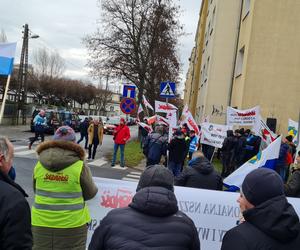 Protest pracowników wodociągowych w Poznaniu