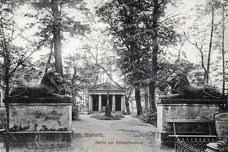 Stara pocztówka Cmentarza Hutniczego w Gliwicach