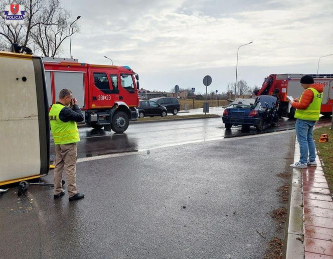 Zamojskie służby w inscenizacji wypadku