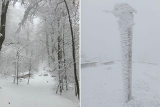 Zima zapanowała w Bieszczadach. Trudne warunki na szlakach 