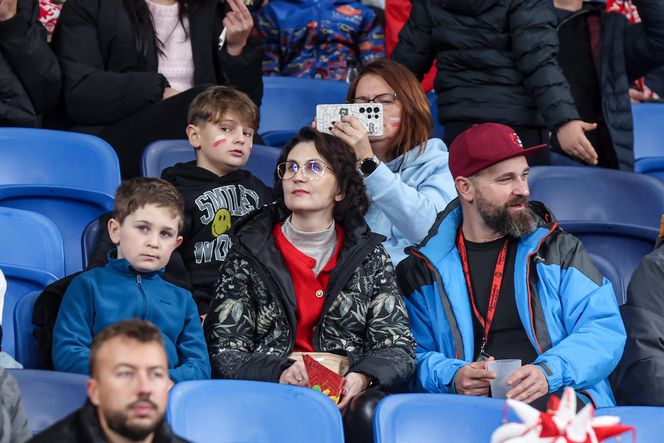 Kibice na meczu Polska -Nowa Zelandia na Stadionie Śląskim