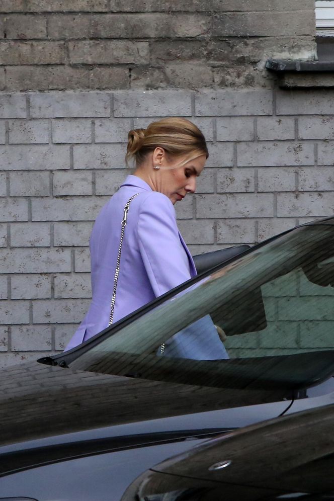 Marta Nawrocka zastosowała color blocking