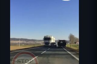 Przerażające nagranie z Kłodzka. Jechał wprost na czołówkę,  Jaki wariat!