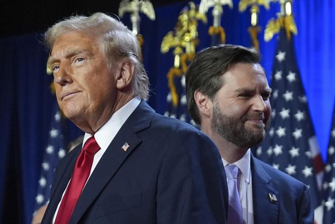 Donald Trump, prezydent elekt, oraz J.D. Vance, wiceprezydent elekt