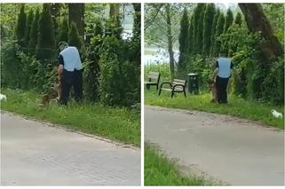 Wieliczki. Mężczyzna bił psa w parku. Przerażające nagranie trafiło do sieci [WIDEO 18+]