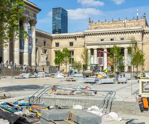 Plac Centralny w Warszawie pod koniec budowy