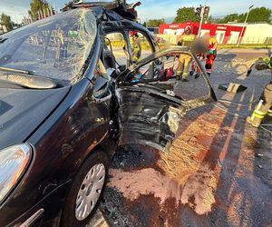 Wypadek na skrzyżowaniu Chrobrego z Trasą Prezydenta Władysława Raczkiewicza w Toruniu