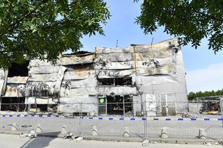 Marywilska 44 po pożarze (czerwiec 2024)