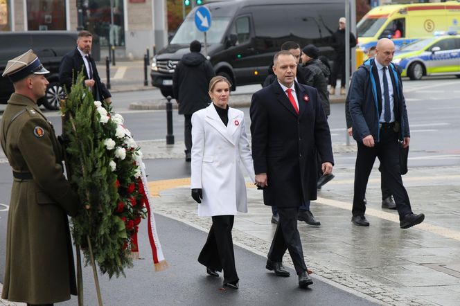 Marta Nawrocka w czasie obchodów Narodowego Święta Niepodległości