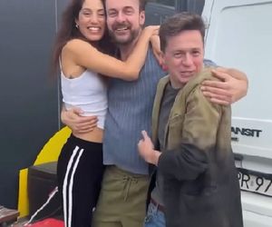 Barwy szczęścia. Celina (Orina Krajewska), Radomir (Łukasz Wójcik), Błażej (Piotr Ligienza)