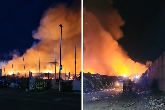 Ogromny pożar w Rawiczu. Pali składowisko odpadów
